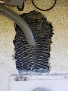 stucco hole